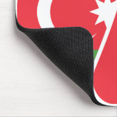 Nationale Tierflagge Aserbaidschans Mousepad (Ecke)