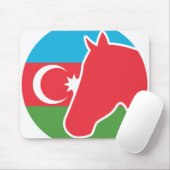Nationale Tierflagge Aserbaidschans Mousepad (Mit Mouse)