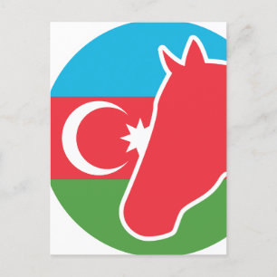 Nationale Tierflagge Aserbaidschans Postkarte