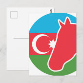 Nationale Tierflagge Aserbaidschans Postkarte (Vorne/Hinten)