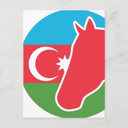 Nationale Tierflagge Aserbaidschans Postkarte (Vorderseite)