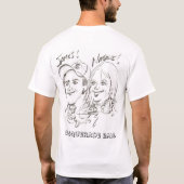 Nationale und James-Karikatur T-Shirt (Rückseite)
