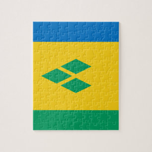 Nationale Welt Flagge Heiligen Vincents und der Puzzle