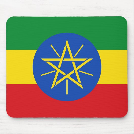 Nationale Weltflagge Äthiopiens Mousepad (Vorne)