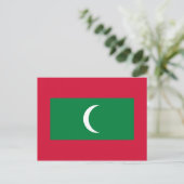 Nationale Weltflagge der Malediven Postkarte (Stehend Vorderseite)