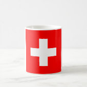 Nationale Weltflagge der Schweiz Kaffeetasse (Mittel)
