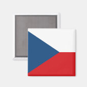 Nationale Weltflagge der Tschechischen Republik Magnet (Vorderseite/Rückseite)