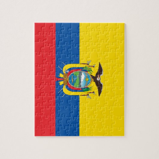 Nationale Weltflagge Ecuadors Puzzle (Vertikal)