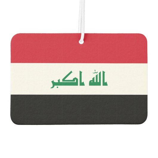 Nationale Weltflagge im Irak Autolufterfrischer (Rückseite)