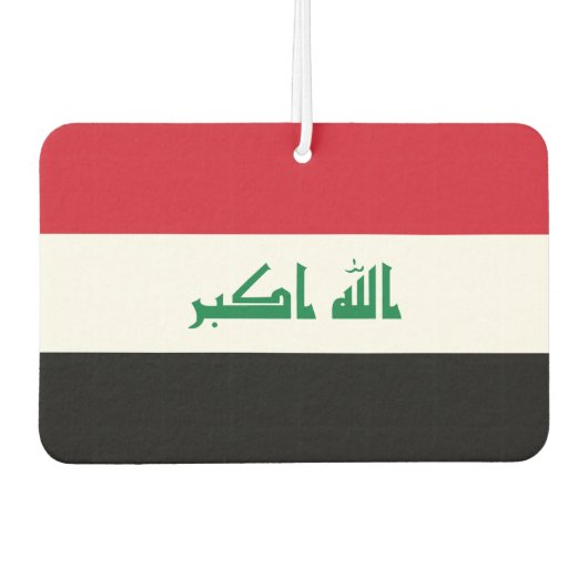 Nationale Weltflagge im Irak Autolufterfrischer (Vorderseite)