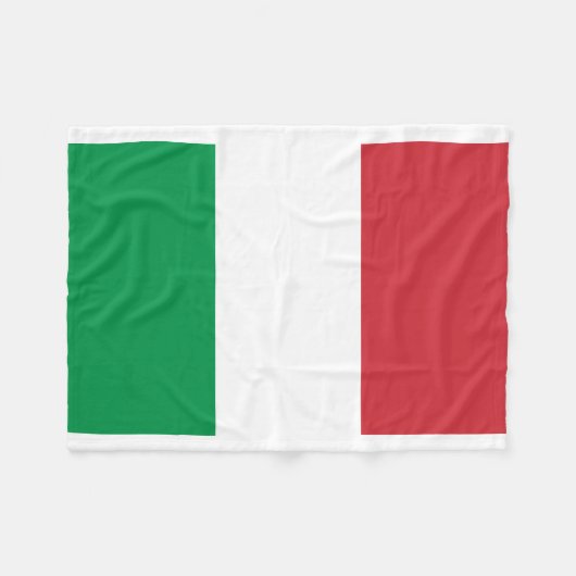 Nationale Weltflagge Italiens Fleecedecke (Vorderseite (Horizontal))