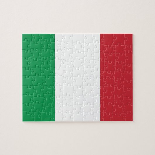 Nationale Weltflagge Italiens Puzzle (Horizontal)