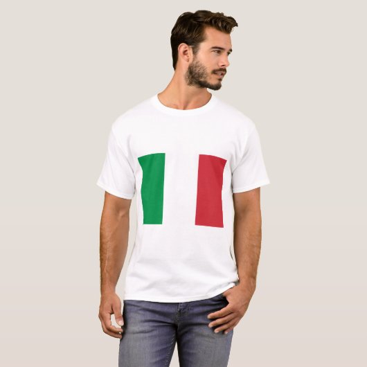 Nationale Weltflagge Italiens T-Shirt (Vorne ganz)
