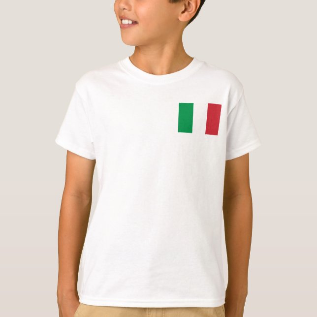 Nationale Weltflagge Italiens T-Shirt (Vorderseite)