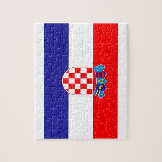 Nationale Weltflagge Kroatiens Puzzle (Vertikal)