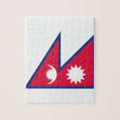 Nationale Weltflagge Nepals Puzzle (Vertikal)