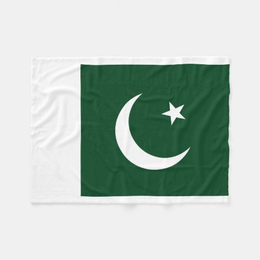 Nationale Weltflagge Pakistans Fleecedecke (Vorderseite (Horizontal))