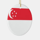 Nationale Weltflagge Singapurs Keramikornament (Rechts)