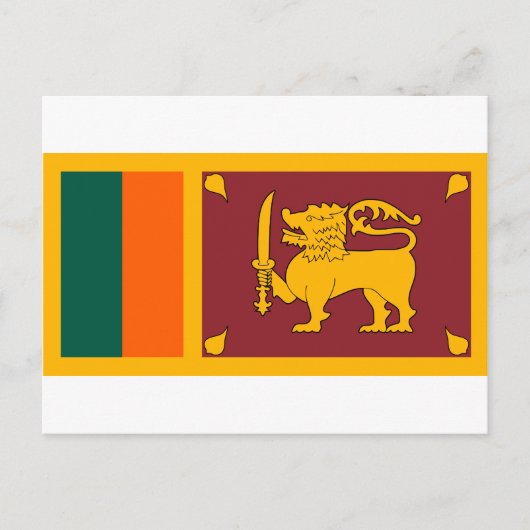 Nationale Weltflagge Sri Lankas Postkarte (Vorderseite)