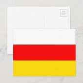Nationale Weltflagge Südossetiens Postkarte (Vorne/Hinten)