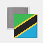 Nationale Weltflagge Tansanias Magnet (Vorderseite/Rückseite)
