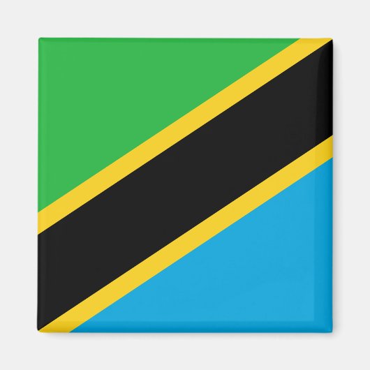 Nationale Weltflagge Tansanias Magnet (Vorne)