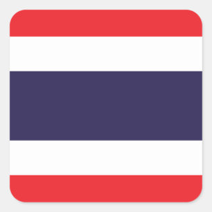 Nationale Weltflagge Thailands Quadratischer Aufkleber