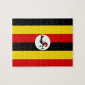 Nationale Weltflagge Ugandas Puzzle (Horizontal)