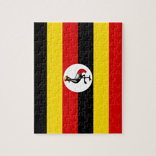 Nationale Weltflagge Ugandas Puzzle (Vertikal)