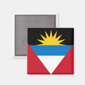 Nationale Weltflagge von Antigua und Barbuda Magnet (Vorderseite/Rückseite)