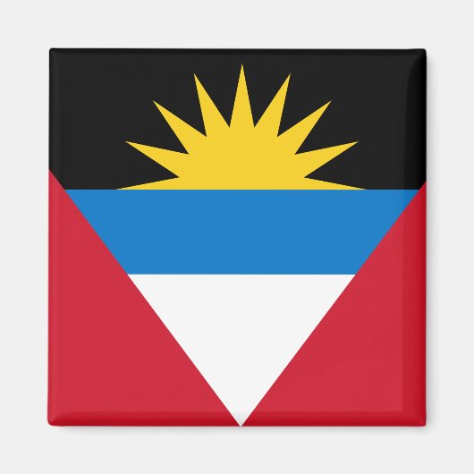 Nationale Weltflagge von Antigua und Barbuda Magnet (Vorne)