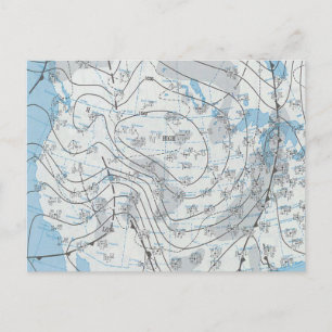 Nationale Wetterkarte Postkarte