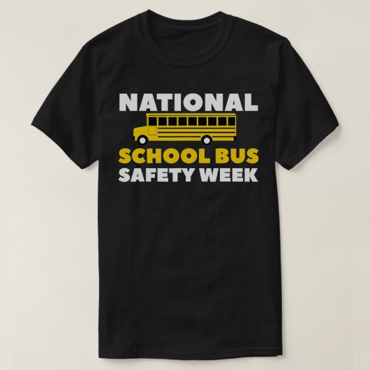 Nationale Woche der Sicherheit von Schulbussen T-Shirt (Design vorne)