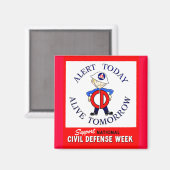 Nationale Woche der Zivilen Verteidigung Magnet (Vorderseite/Rückseite)