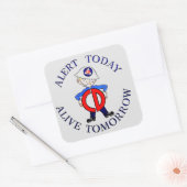 Nationale Woche der Zivilen Verteidigung Quadratischer Aufkleber (Umschlag)