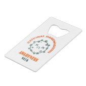 Nationale Woche zur Sensibilisierung für Handwasch Geldbeutel Flaschenöffner (Vorderseite Schrägansicht)