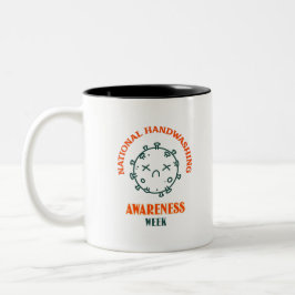 Nationale Woche zur Sensibilisierung für Handwasch Zweifarbige Tasse