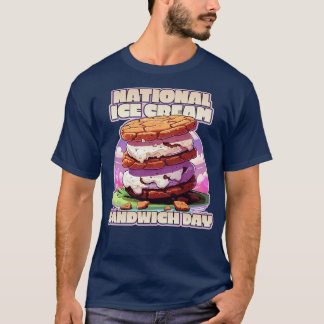 Nationaleis-Creme Sandwich-Tag Ice Creme T-Shirt