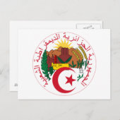 NationalEmblem Algeriens Postkarte (Vorne/Hinten)