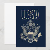 Nationalemblem der USA Einladung (Vorne/Hinten)