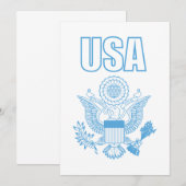 Nationalemblem der USA Einladung (Vorne/Hinten)