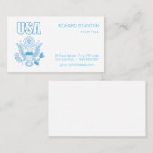 Nationalemblem der USA Visitenkarte (Vorne/Hinten)