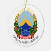 NationalEmblem Nordmakedonien Keramik Ornament (Links)