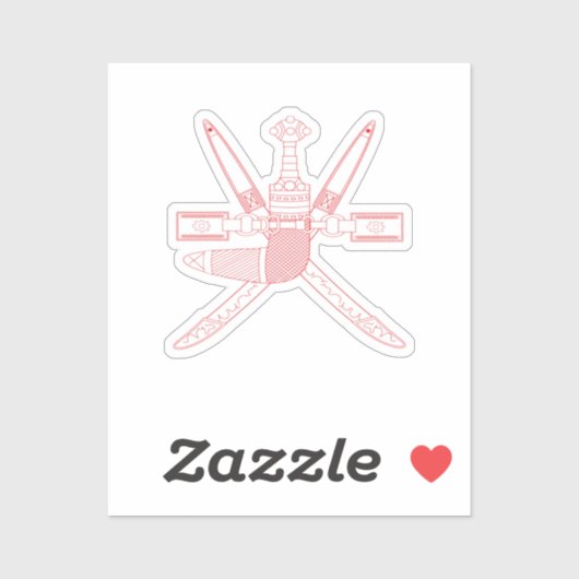 Nationalemblem Oman Aufkleber (Blatt)