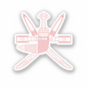 Nationalemblem Oman Aufkleber