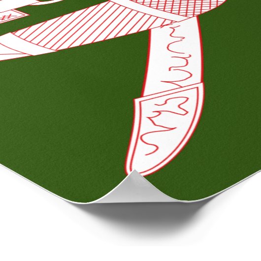 Nationalemblem Oman Poster (Ecke)