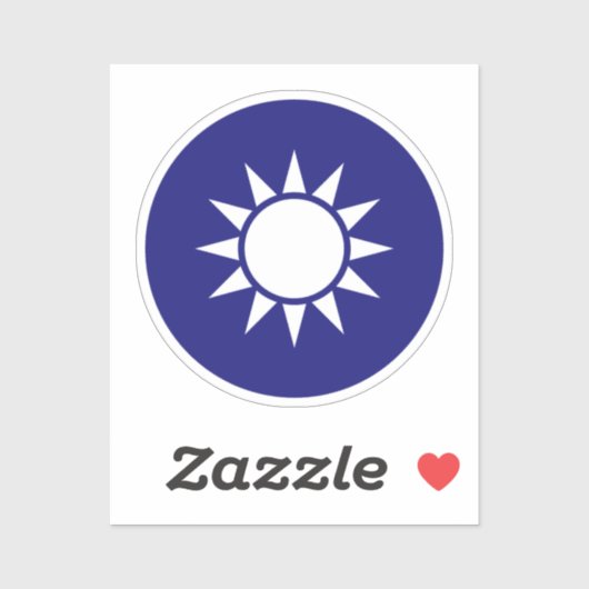 Nationalemblem Taiwans Aufkleber (Blatt)