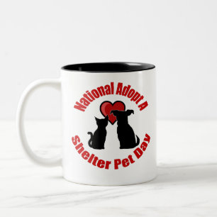 Nationaler Adoptier am Tag der Unterbringung Zweifarbige Tasse