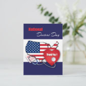 Nationaler Ärztetag. USA Patriotic Postkarte (Stehend Vorderseite)
