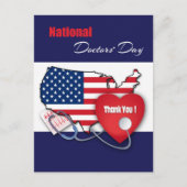 Nationaler Ärztetag. USA Patriotic Postkarte (Vorderseite)